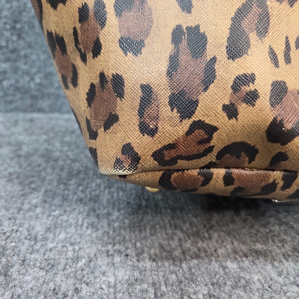 Lauren Ralph Lauren Caldwell Leopard Shopper Tote Bag Designer Handbag Purse - Picture 6 of 16